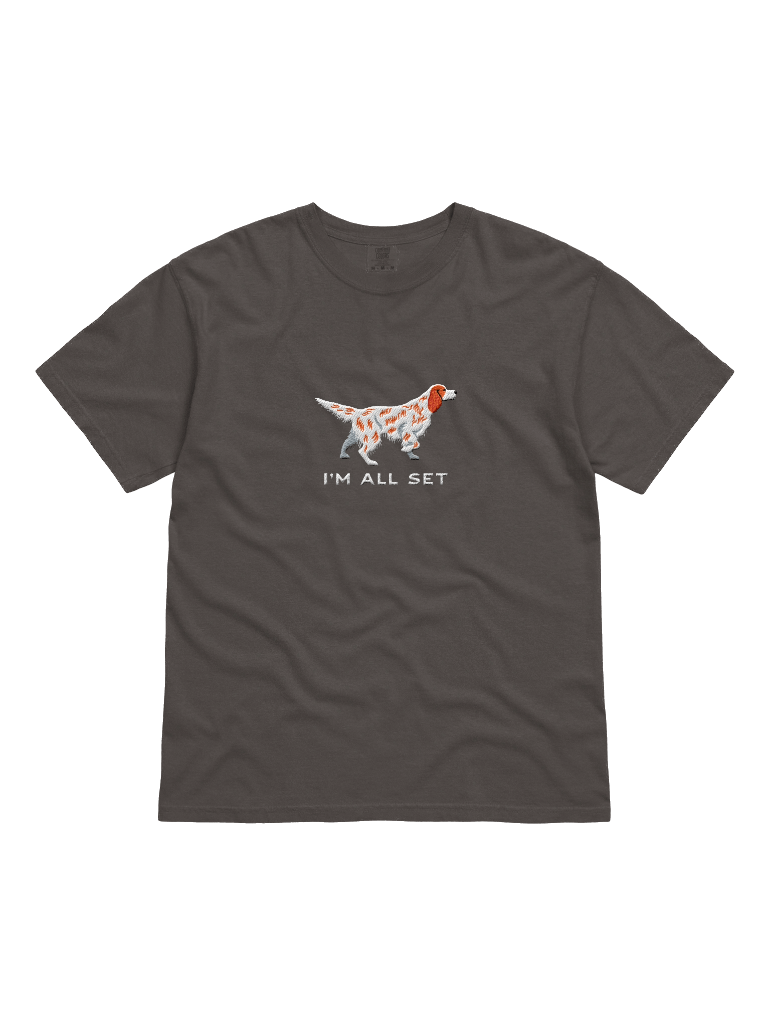 I'm All Set T-Shirt(Embroidered) of an English Setter(Orange Belton) product image (3)