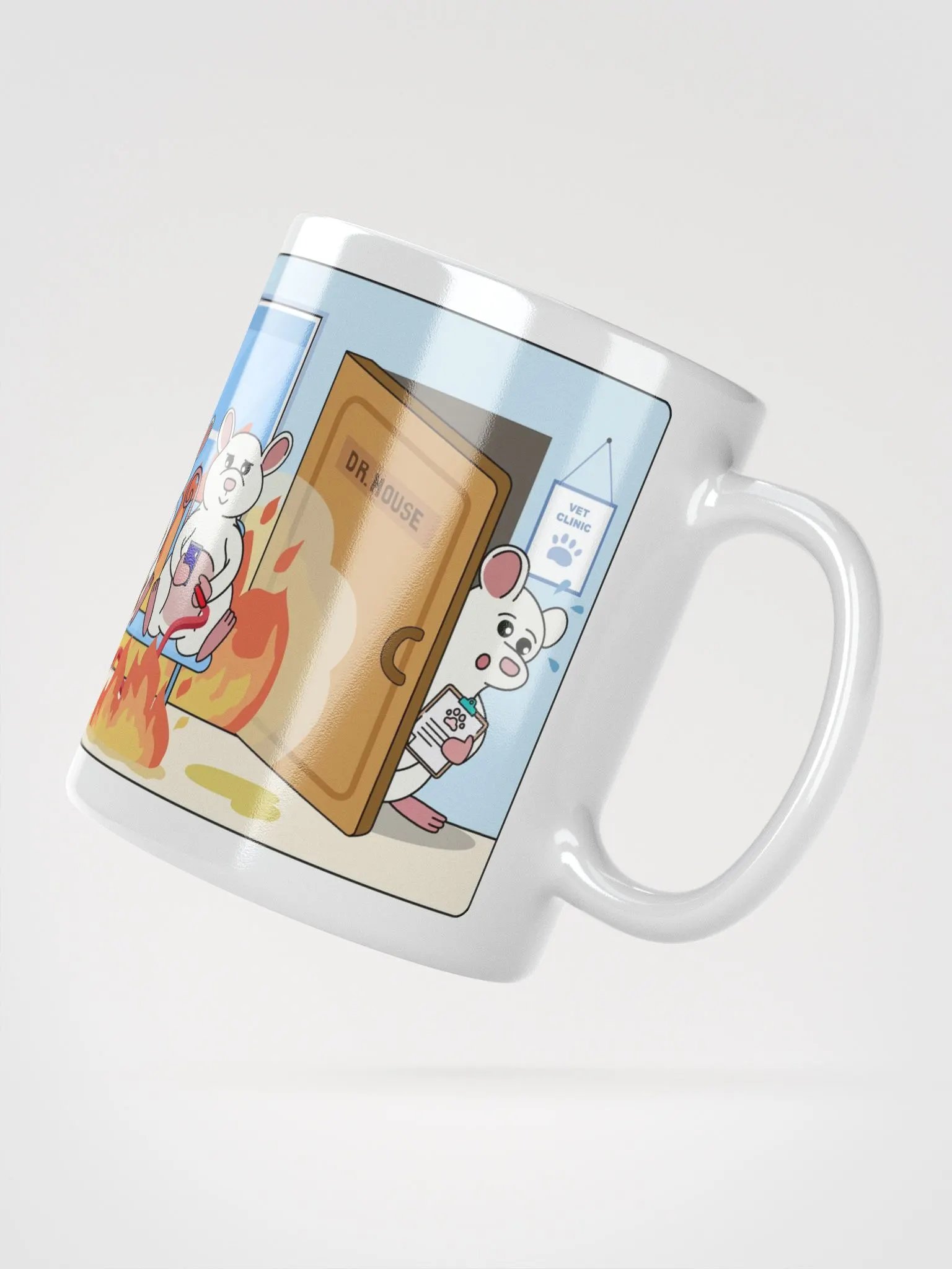 "Burning vet clinic" Ceramic mug product image (5)