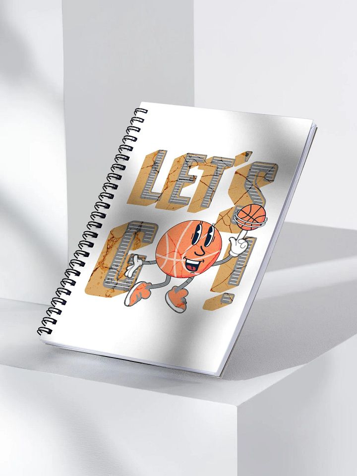 Lets Go Basketball Mascot Spinning Spiral Notebook product image (2)