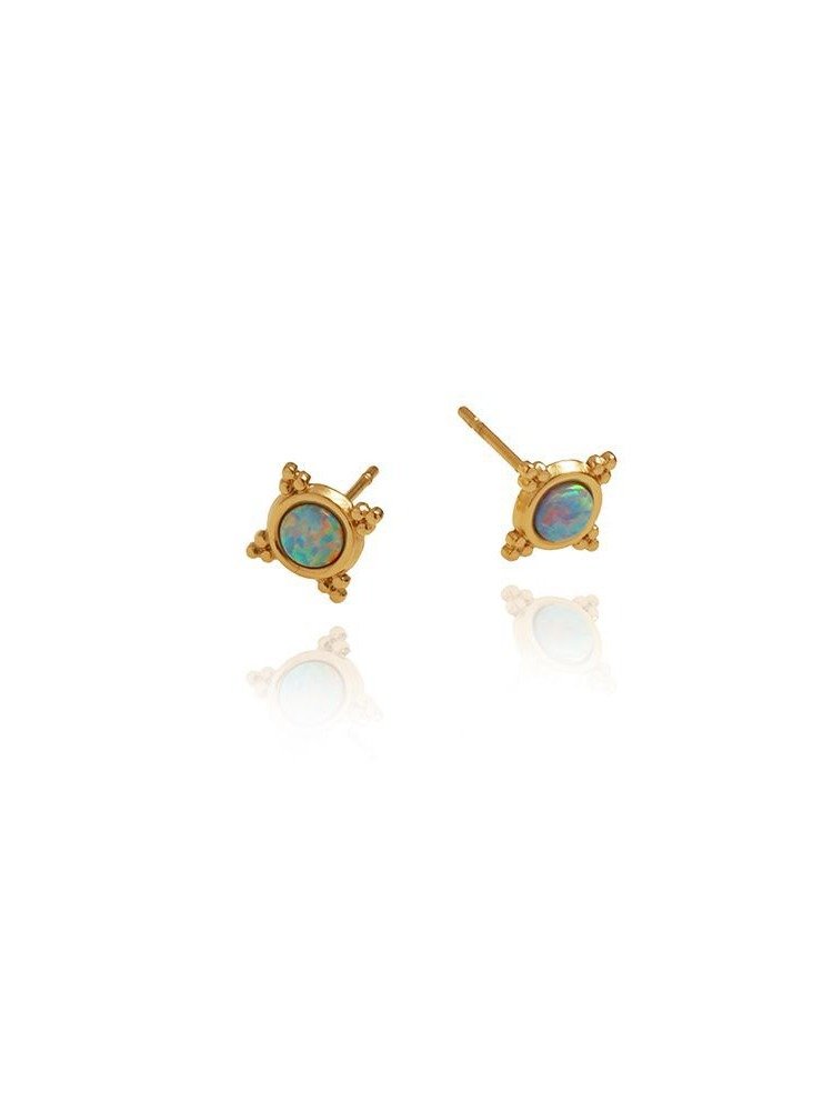 Opal Stud Earrings | 18K Gold Plated product image (1)
