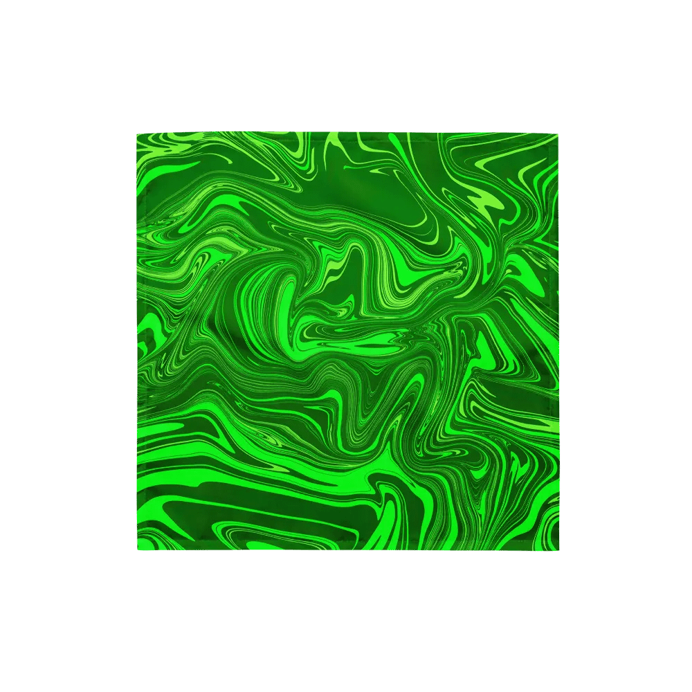 Bandana - Different Shades of Green Digital Fluid Art product image (5)