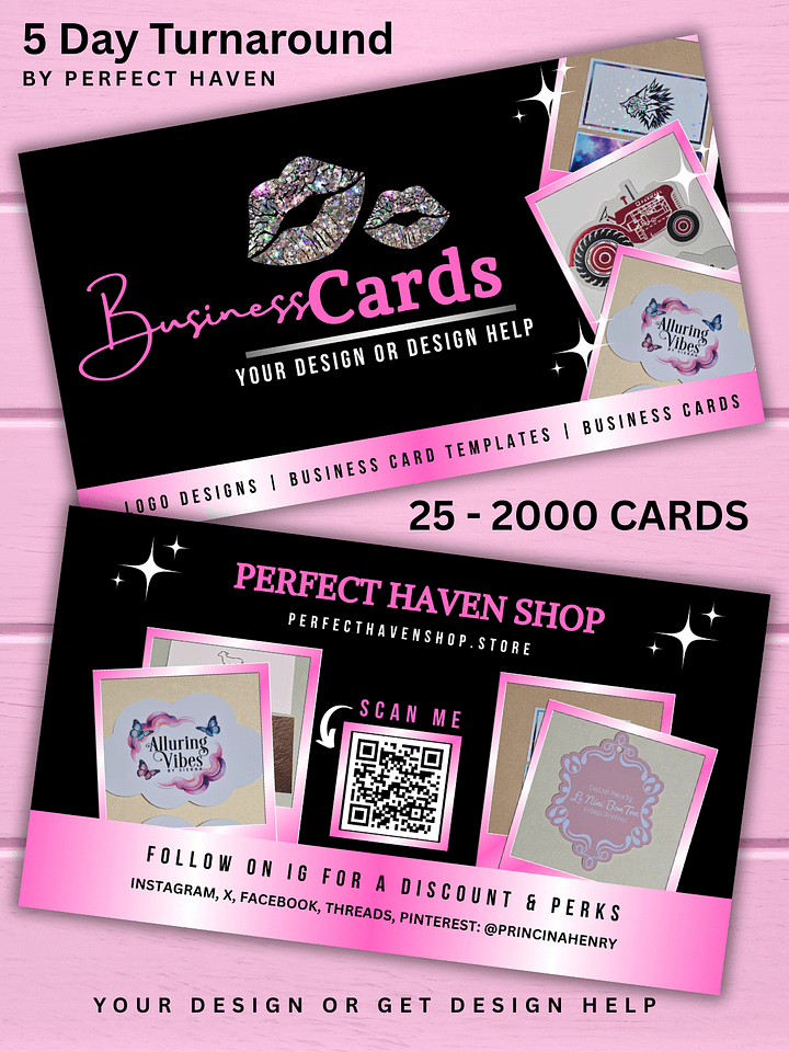 Business Cards - Double Sided Glossy, Full Color, You design or get design help! product image (1)