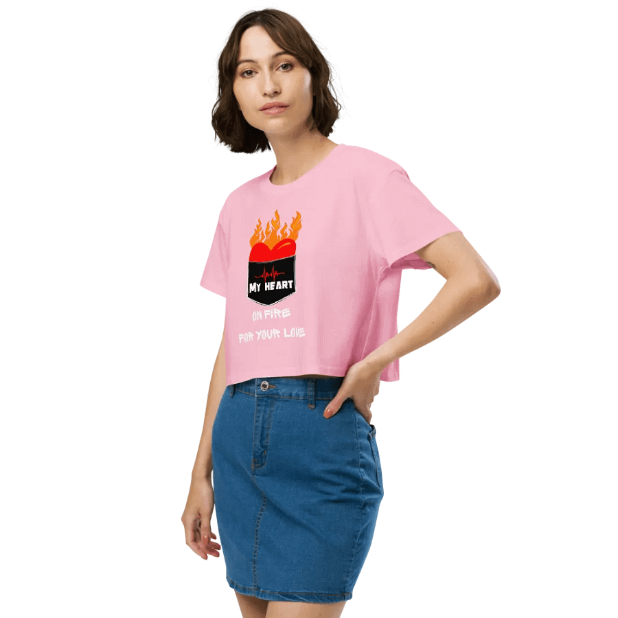 My heart on fire for your love crop top product image (6)