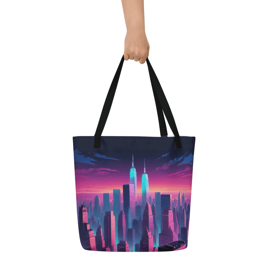 Vaporwave New York City All Over Print Tote Bag product image (11)