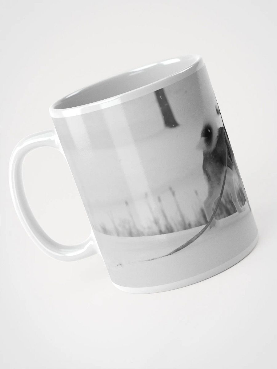 Cute Klee Kai puppy in the snow - B&W product image (3)
