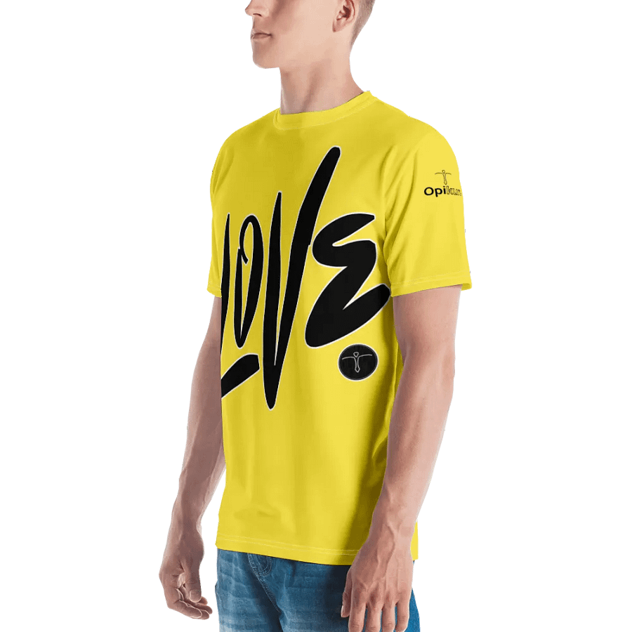 Love & Peace - Yellow - Crew Neck T-Shirt product image (4)