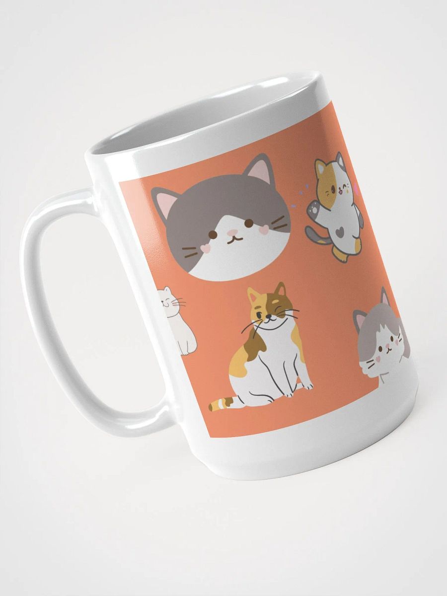 Whimsical Cats White Glossy Mug 🐾 product image (3)