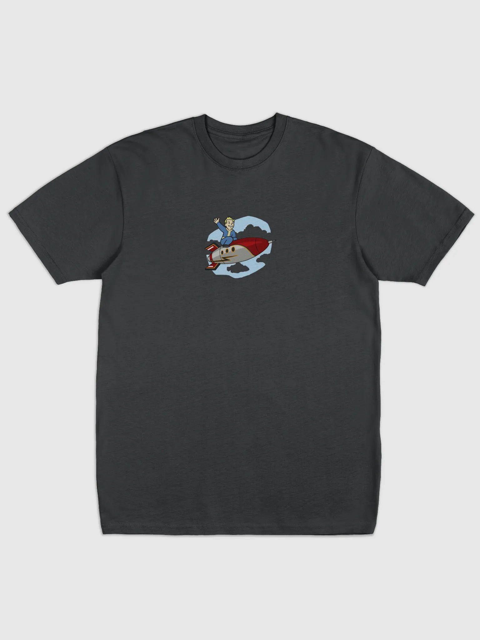 Fallout 76 Rocket Vault Boy Vault-Tec T-Shirt product image (1)