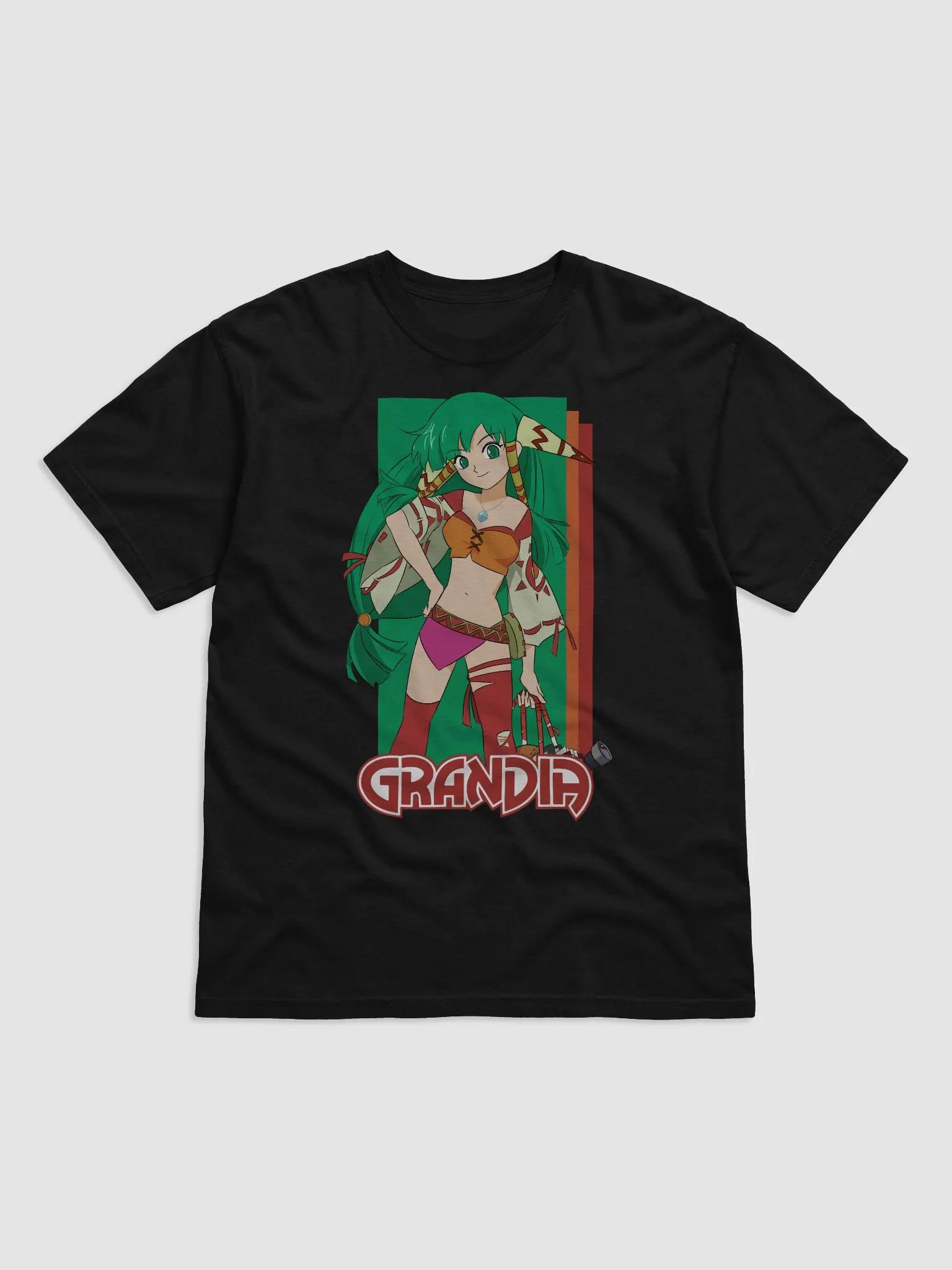 Feena (Full-Color) Heavyweight T-Shirt (Black / White) product image (2)