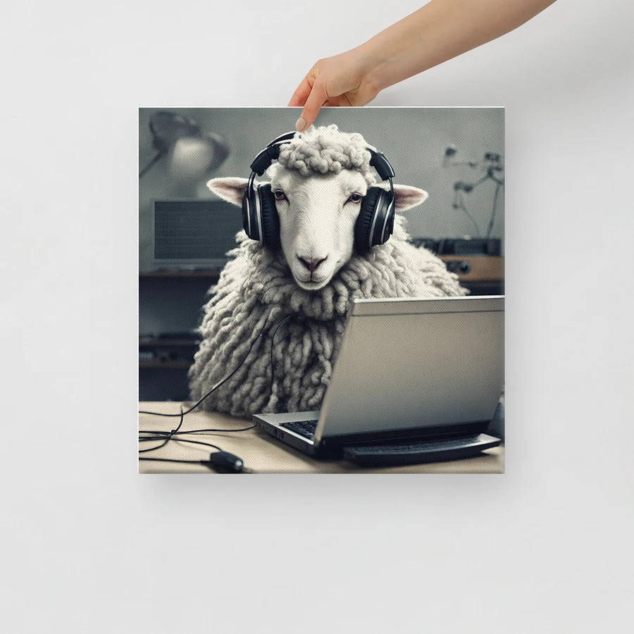 Sheep With Headphones And Laptop Wall Art product image (15)