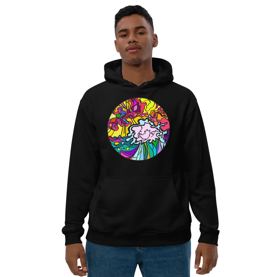 Vibrant Wave Eco Hoodie - Wave at Sunset product image (1)