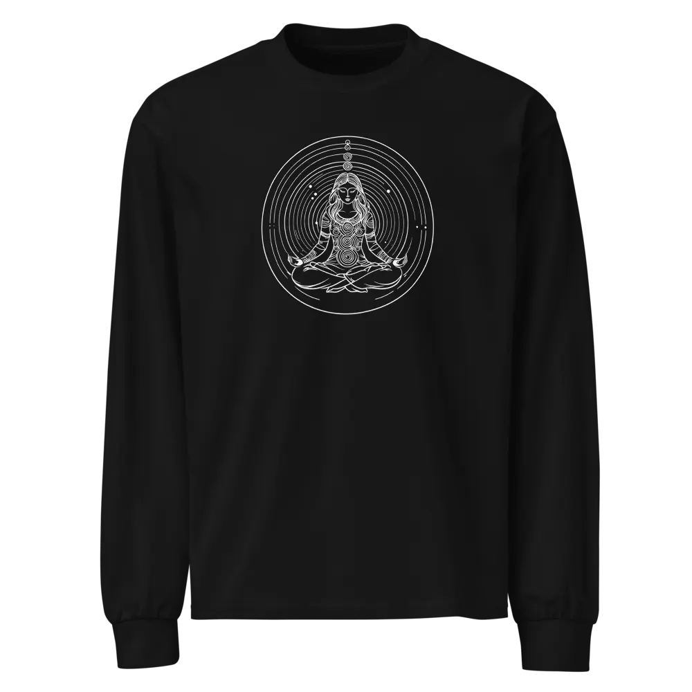 [Meditation 2 - White] - Unisex Premium Heavyweight Long Sleeve Shirt product image (1)