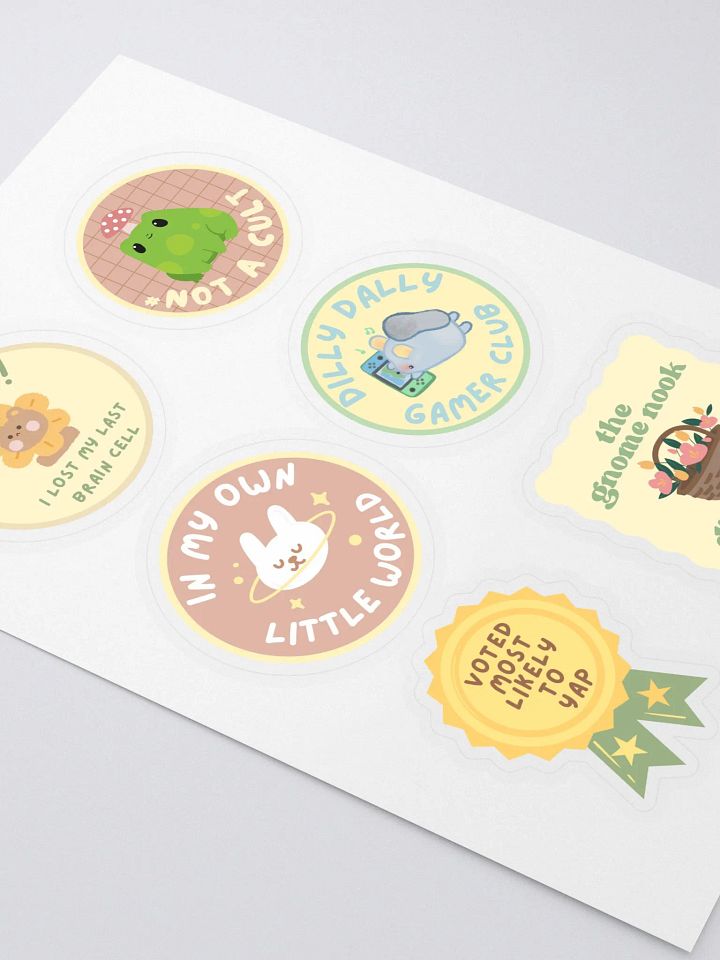 Dilly Dally Gamer Club Sticker Sheet product image (2)
