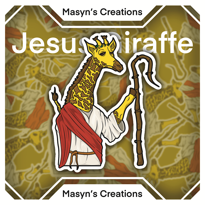 Jesus Giraffe Sticker product image (1)