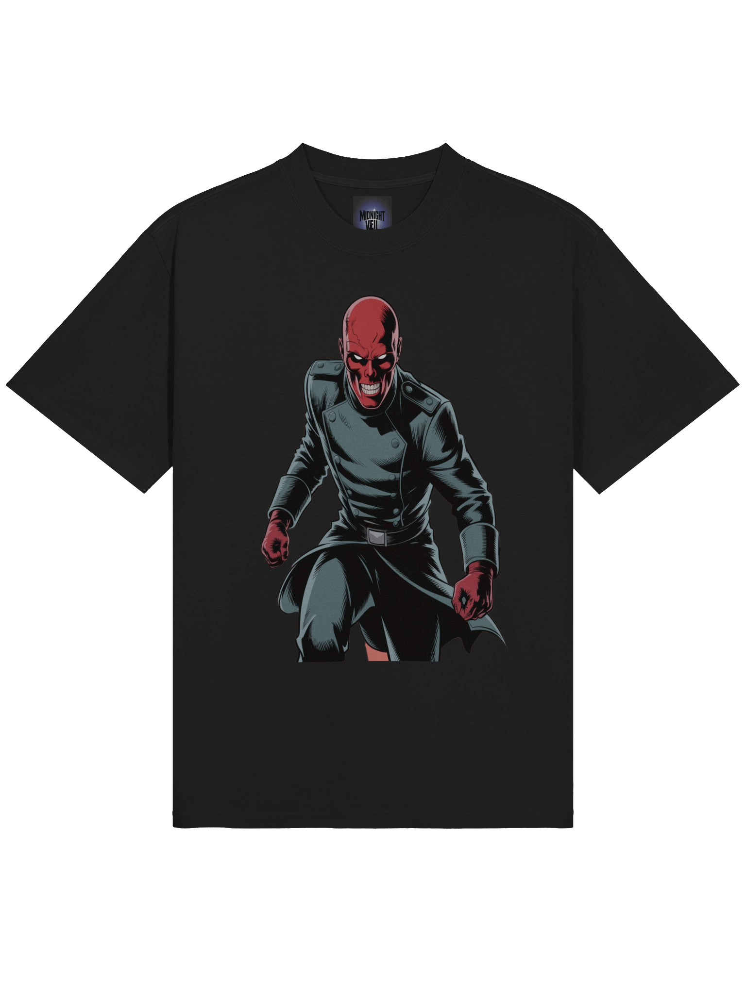 Shadow Command: Red Skull Oversized Faded T-Shirt product image (5)
