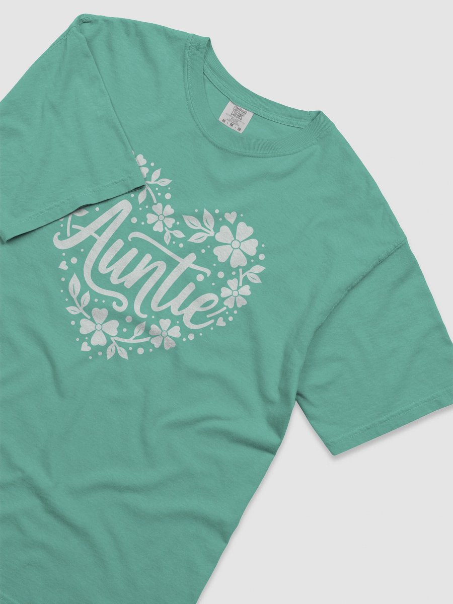 Auntie Shirt, Floral Heart Tee, Gift for Aunts, Birth Announcement, Comfort Colors product image (5)