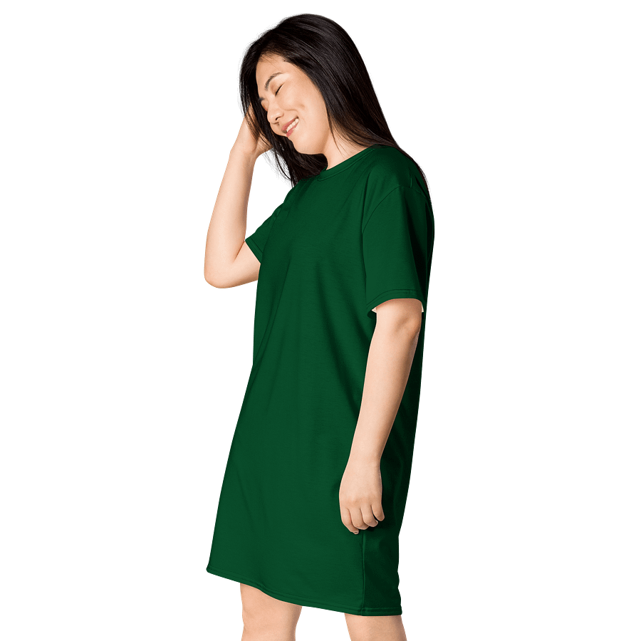 Oversized T-Shirt Dress - Deep Forest Green, Sizes 2XS-6XL product image (3)