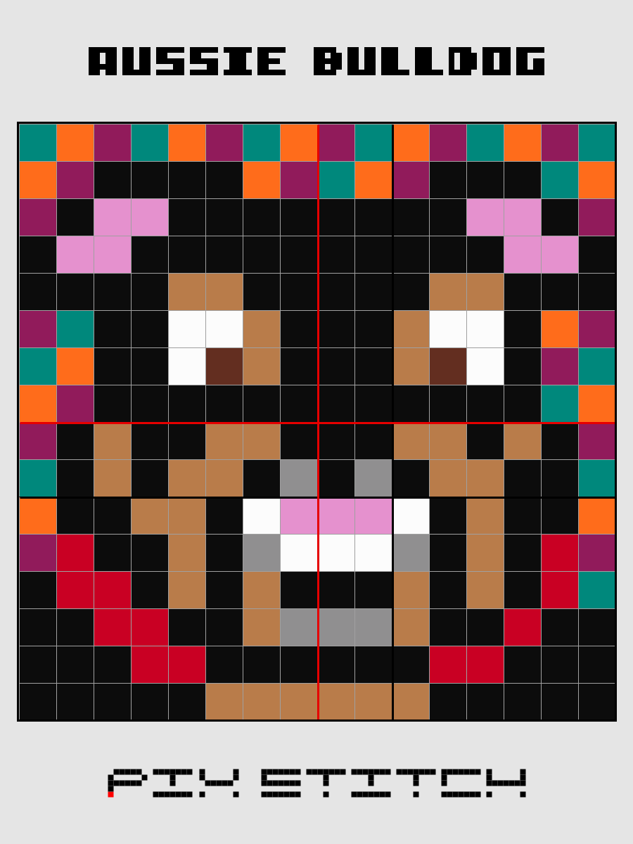 Aussie Bulldog Pixel Art product image (2)