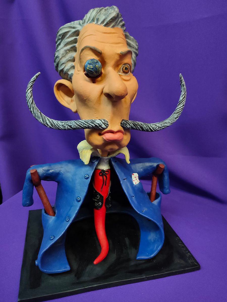 Extraordinária estatueta Salvador Dali, caricatura moderna, peça de autor product image (10)