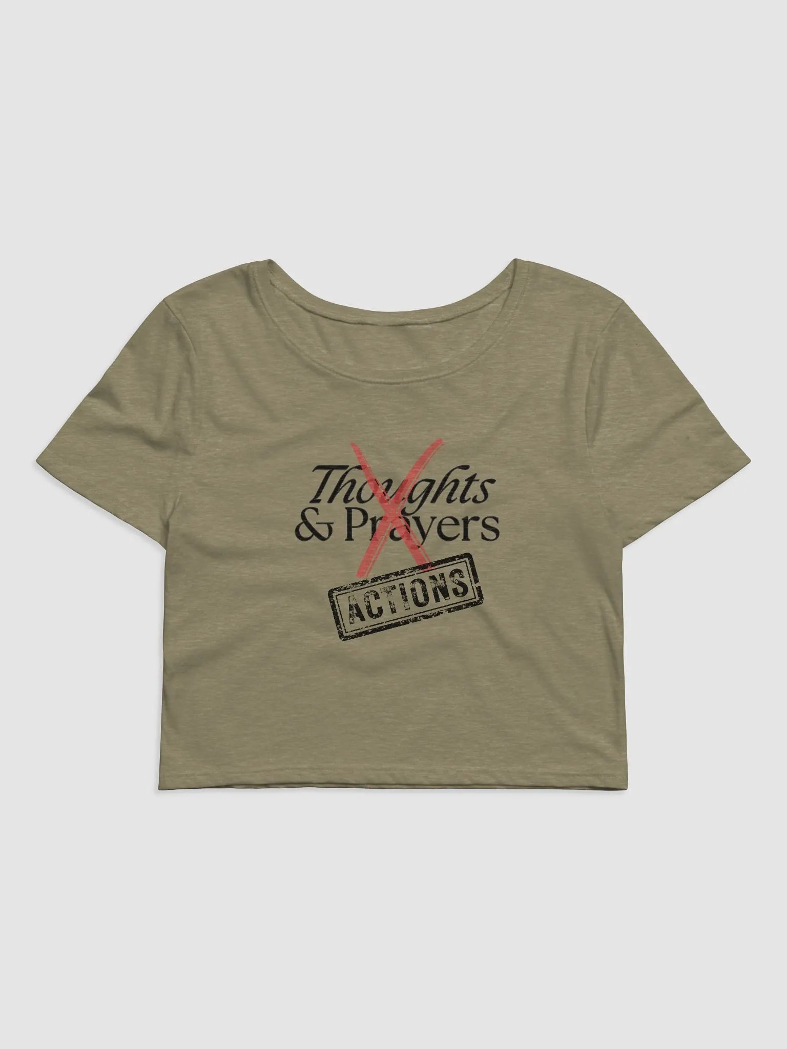 No More Thoughts & Prayers Crop Top product image (1)