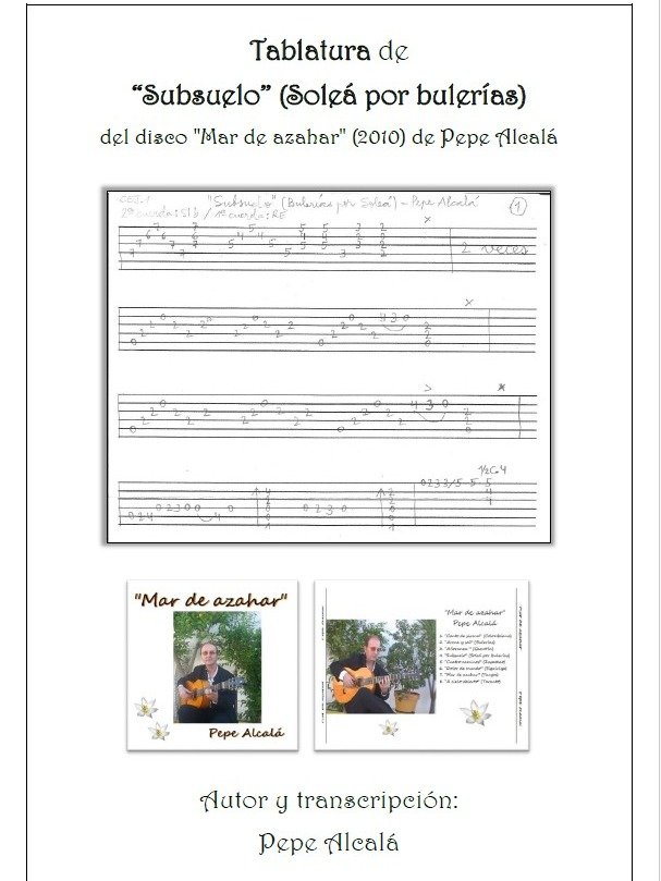 Tablatura de “Subsuelo” (Soleá por bulerías) (6 páginas) product image (1)