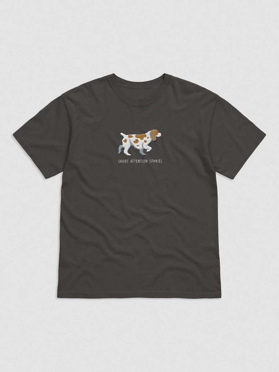 Short Attention Spaniel T-Shirt(Embroidered) of a Cocker Spaniel(White & Tan) product image (4)