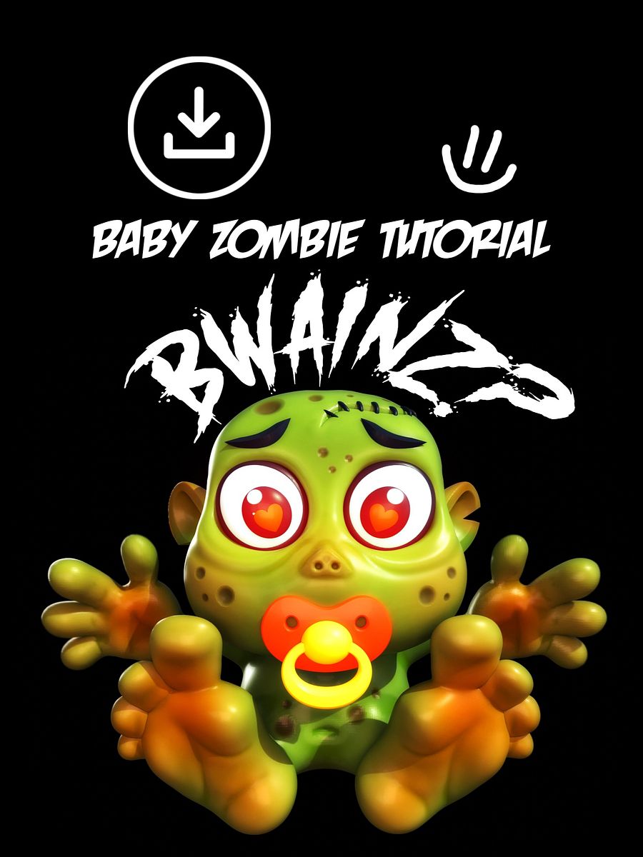 Baby Zombie Tutorial in zBrush product image (1)