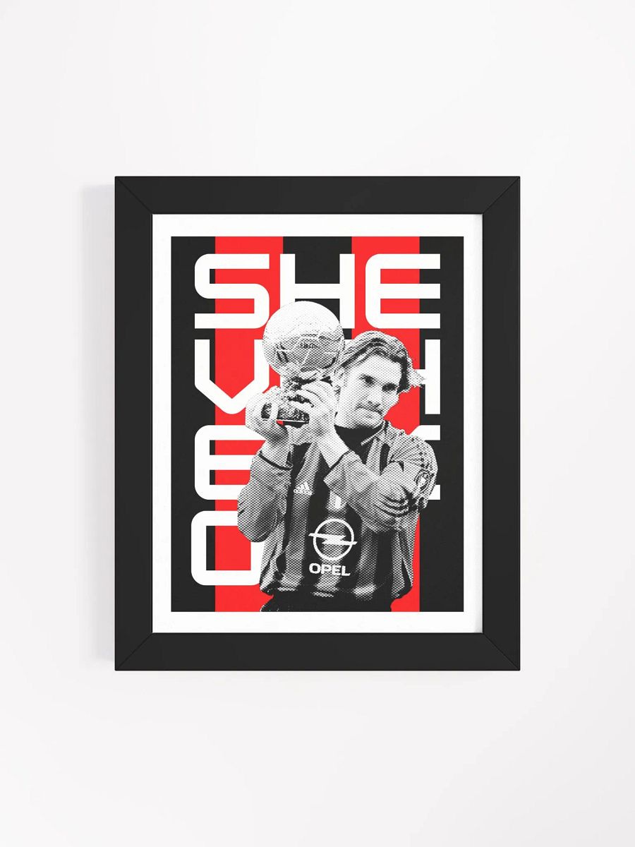 Andriy Shevchenko BW AC Milan Name Art Framed Print product image (1)