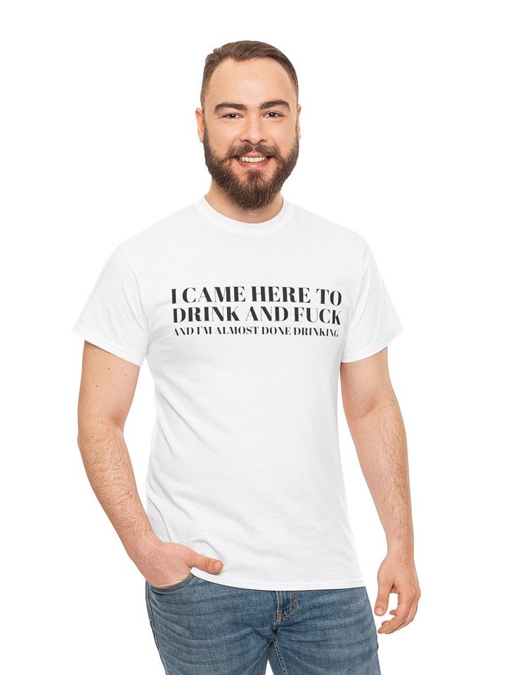 I Came Here To Drink & FCK Unisex Heavy Cotton Tee product image (2)