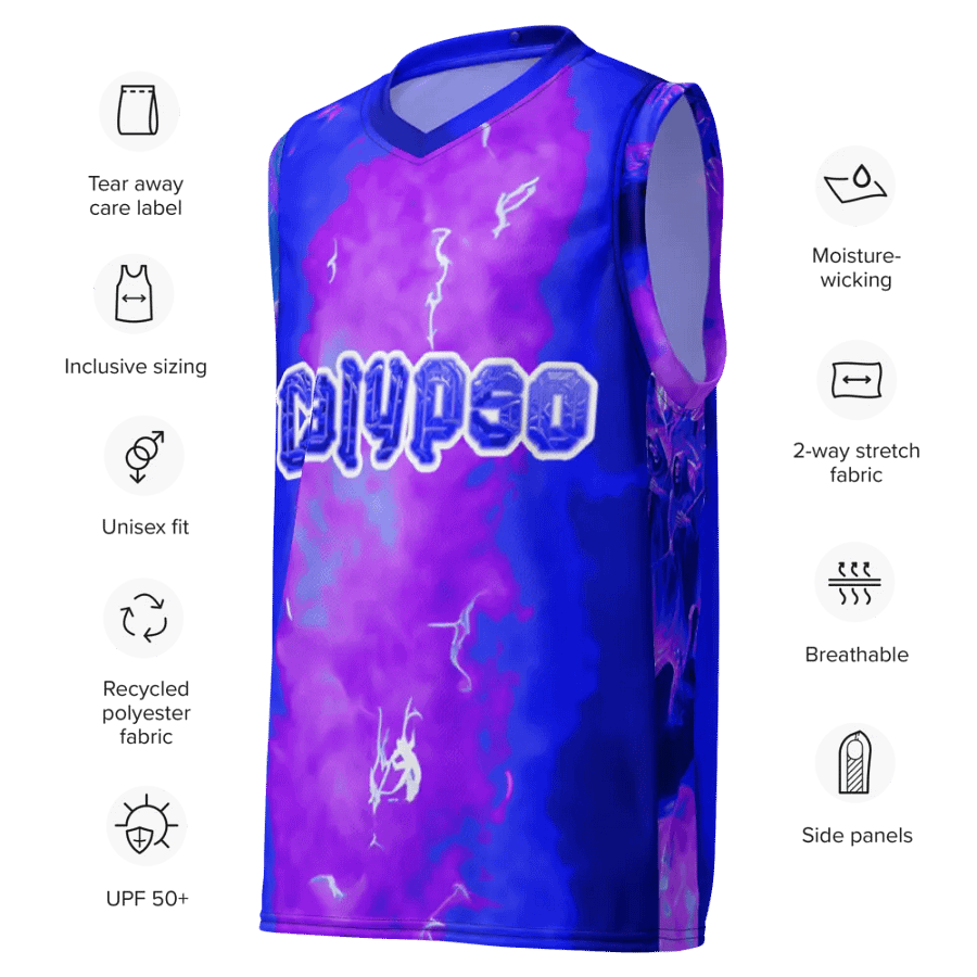 Calypso All-Over Print Basketball Jersey product image (7)