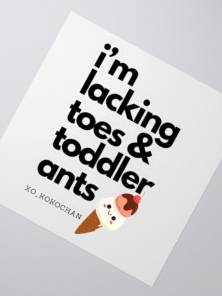 Lacking toes & Toddler Ants Kiss Cut Sticker! product image (5)