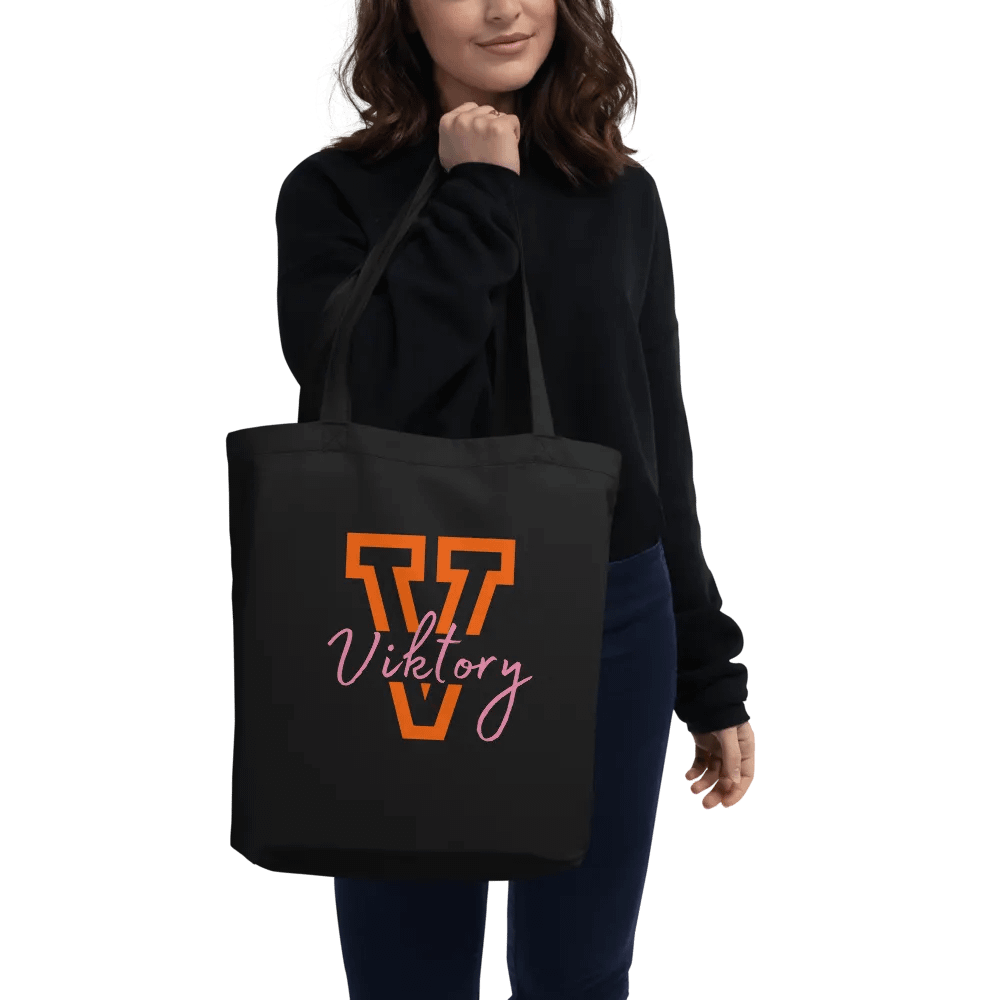 Black Tote (orange & pink logo) product image (2)