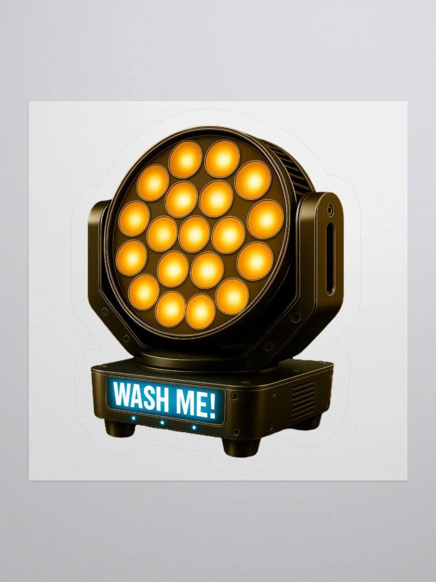 Theatrically Jerry: "Wash Me" Amber LED Stage Wash Light Stickers product image (3)
