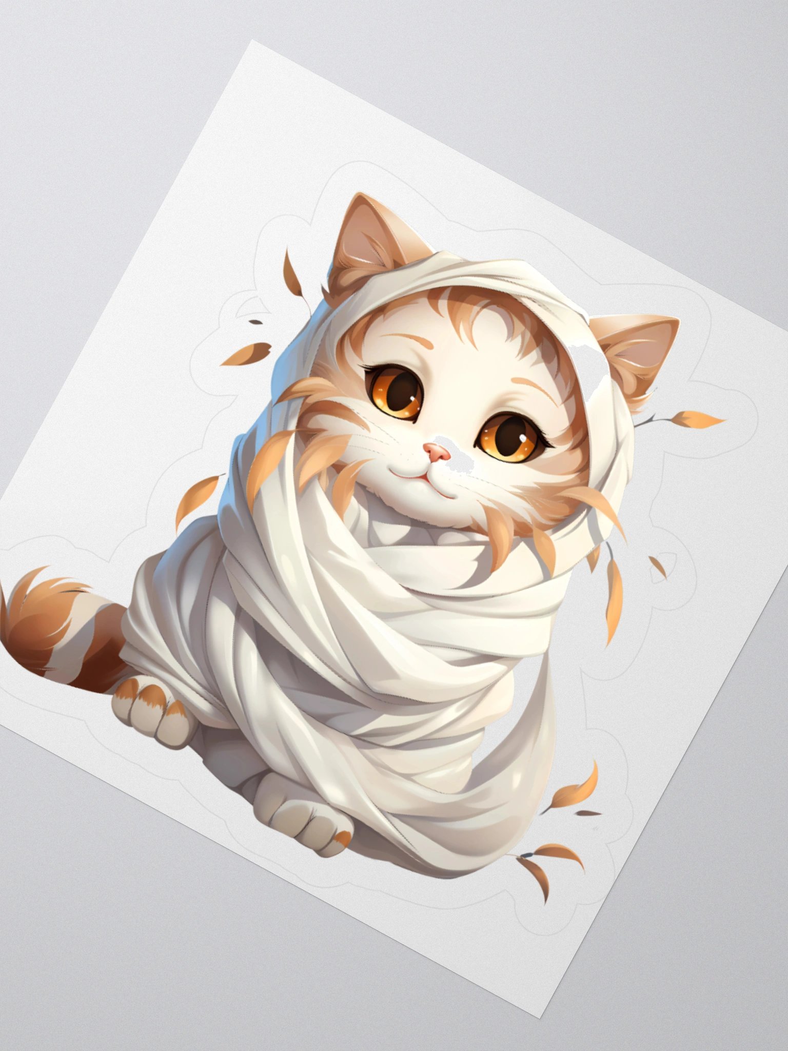 Mummy Cat Halloween Sticker product image (4)