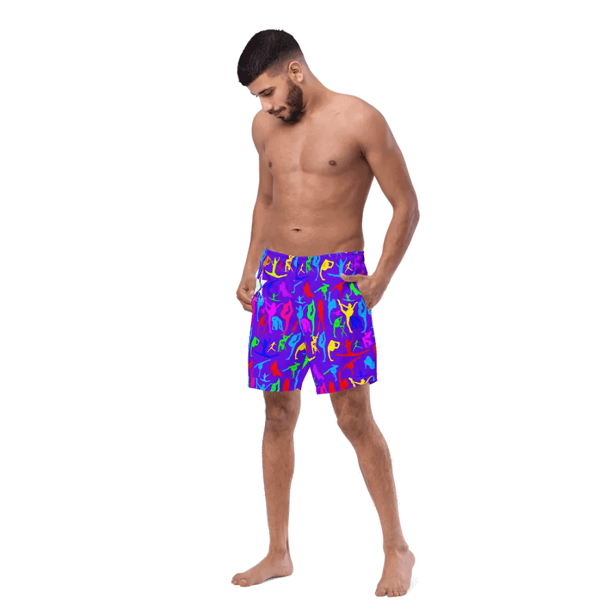 Purple Bright Flexible StarStuff Swim Trunks product image (8)