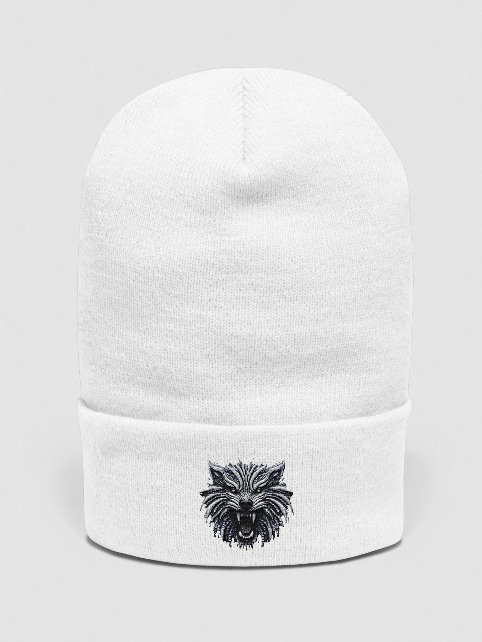Snarling Wolf Monochrome Beanie product image (37)