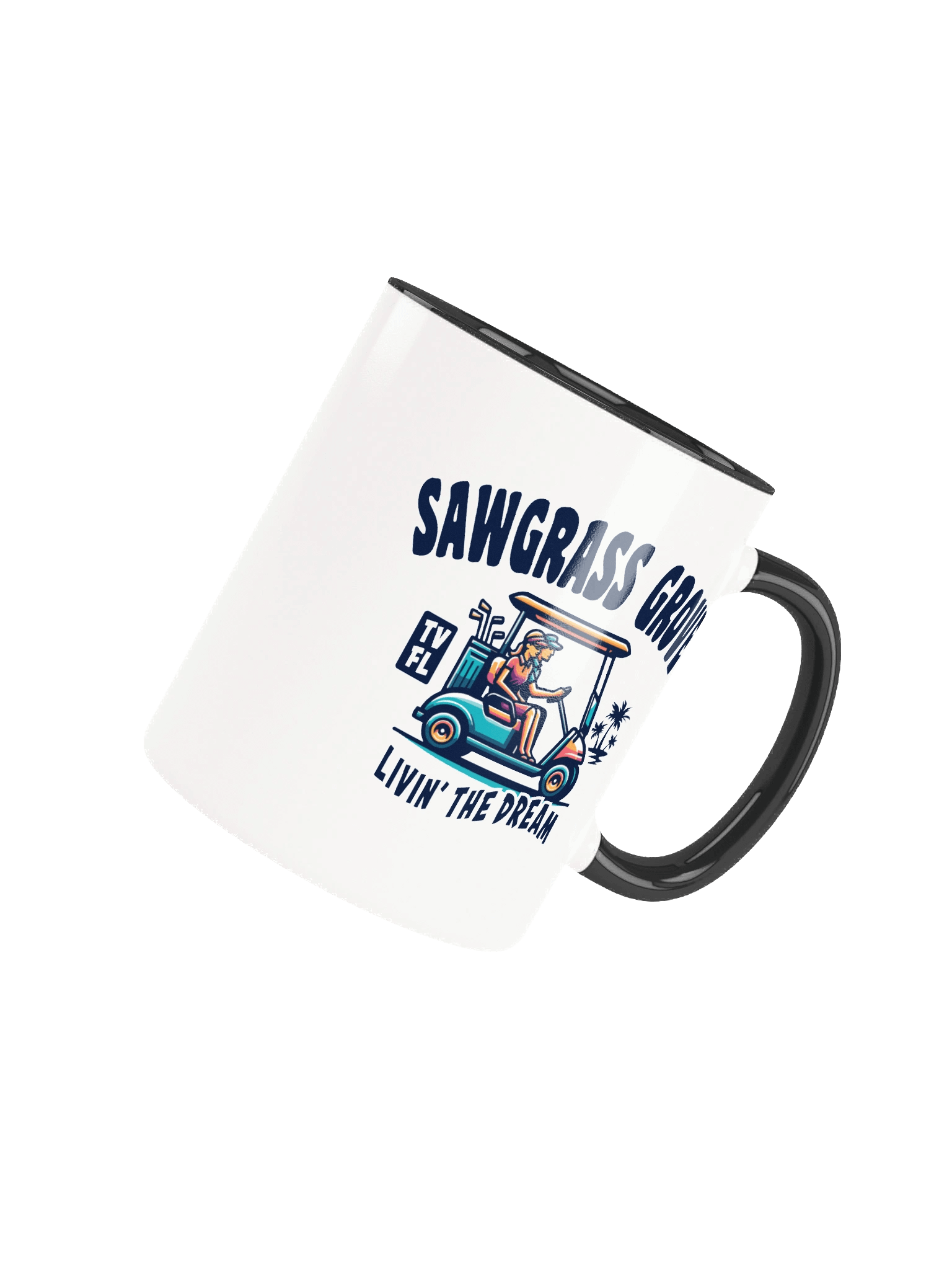 Sawgrass Grove TV Florida USA Fun Golf Cart Design Coffee Mug product image (4)