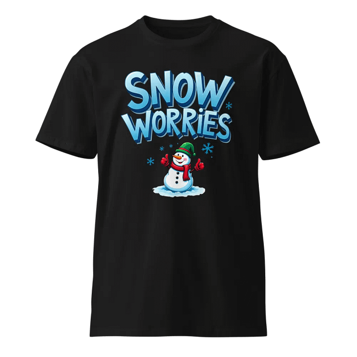 Snow Worries Cartoon Snowman T-Shirt product image (1)