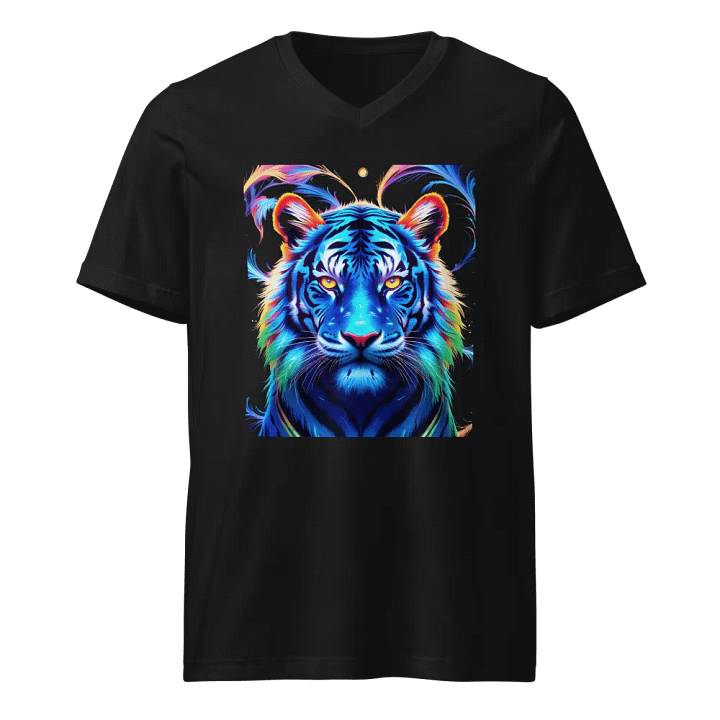 Psychedelic Tiger V-Neck Tee Bella+Canvas (Men's) product image (1)