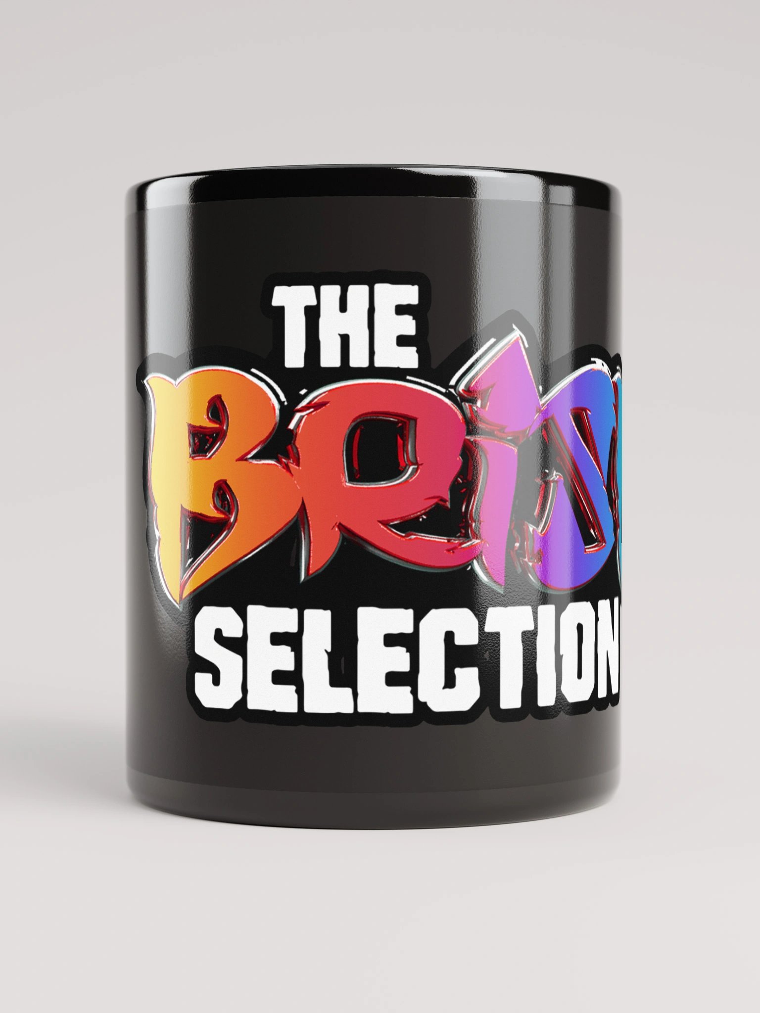 The Brisk Selection Rainbow Mug Black product image (1)