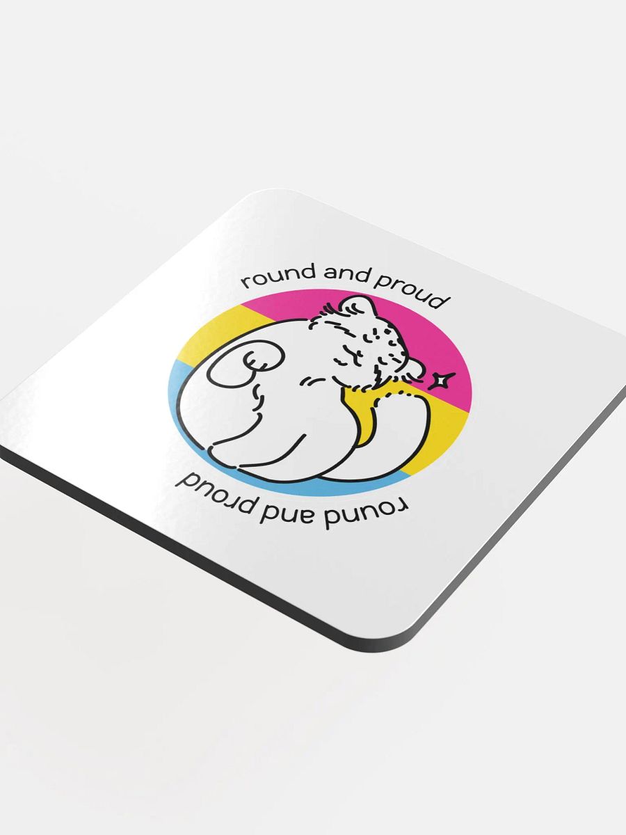 Round and Proud Manul Pansexual Version - Coaster product image (4)