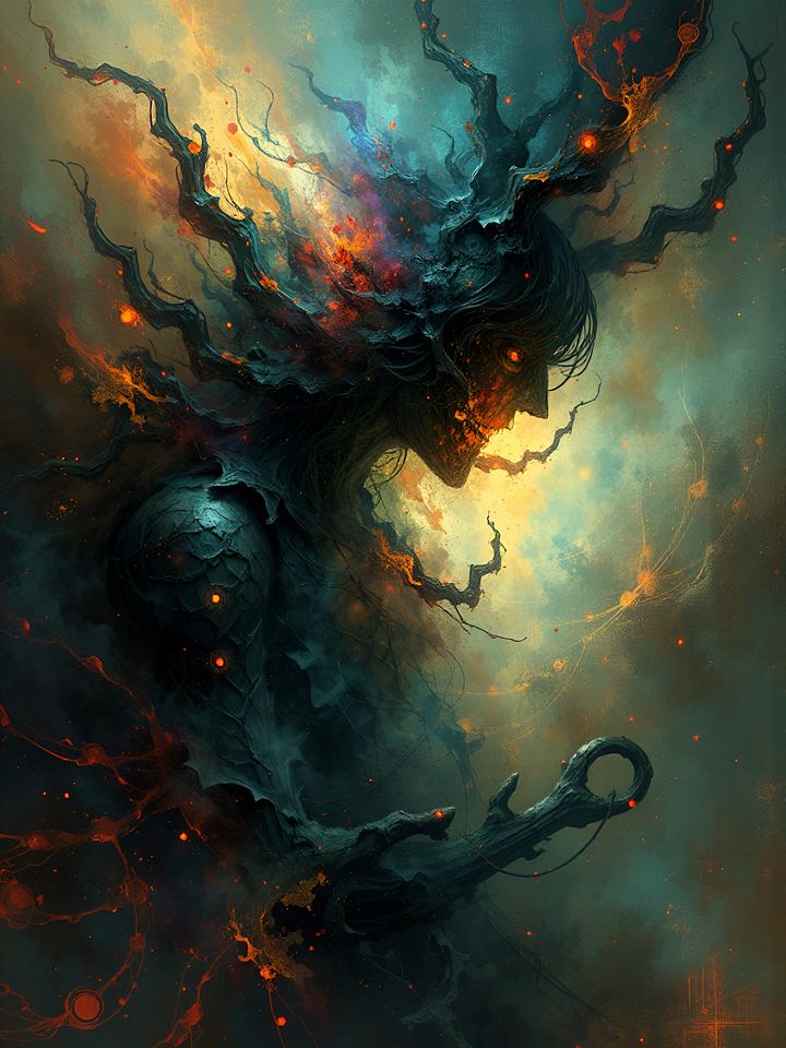 Twisted Nightmare - Abstract Surreal Art Print product image (1)