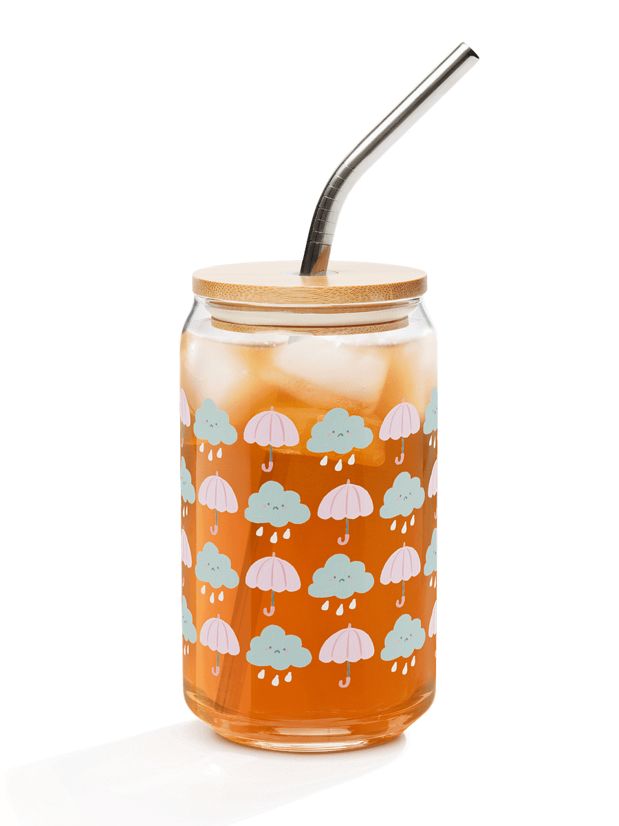 Rainy Day in Pink Glass Tumbler product image (8)