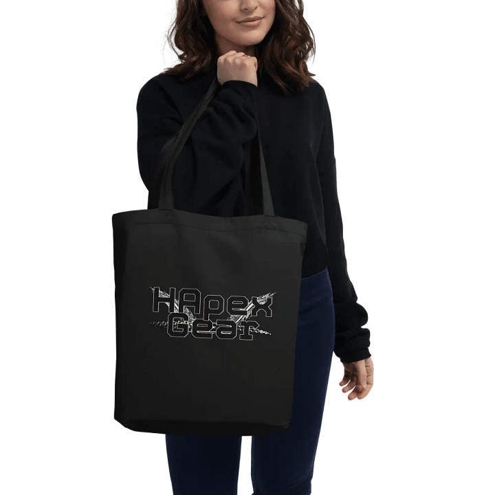 Eco-Friendly Tote Bag - Black HApex Gear White Logo product image (2)