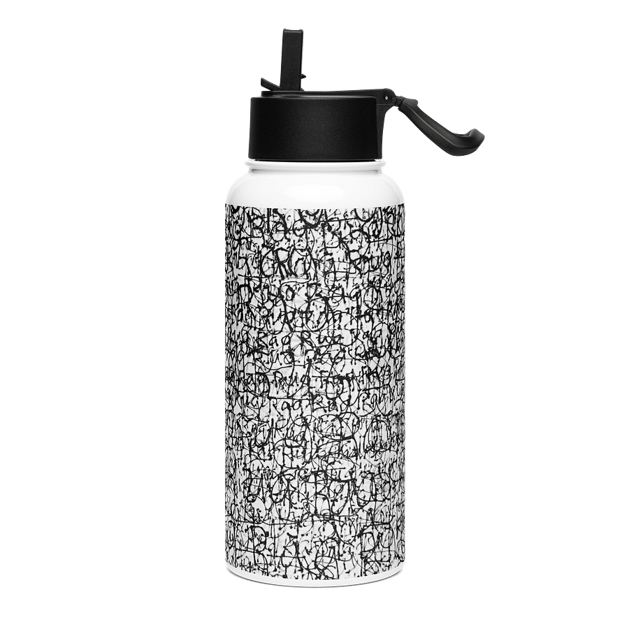 Rug Rag Stainless Steel Water Bottle with a Straw Lid in White product image (3)