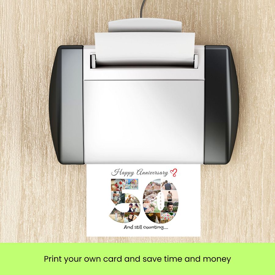 50 Year Anniversary Photo Card Editable Canva Template product image (8)