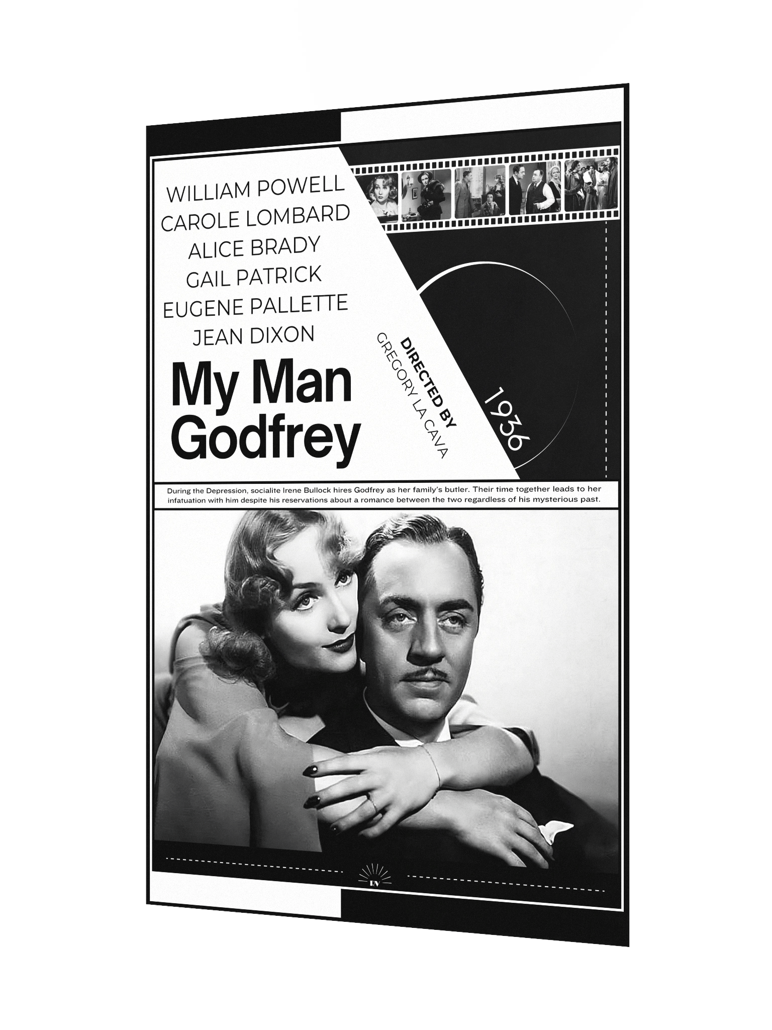 My Man Godfrey with Carole Lombard and William Powell 1936 | Movie Poster | 12x18 Wall Art product image (3)