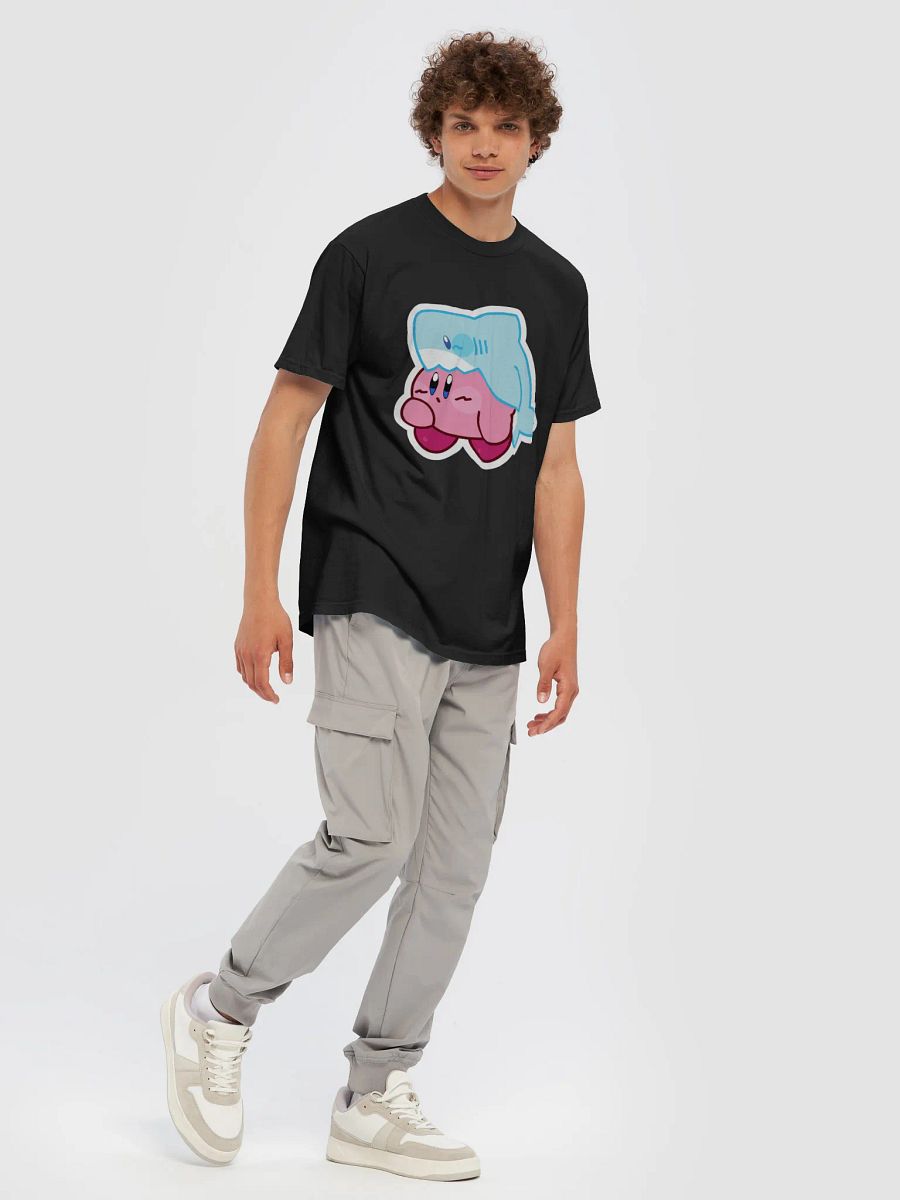 UNISEX KILLA_EMILY SHARK KIRBY EMOTE BLACK TEE product image (7)