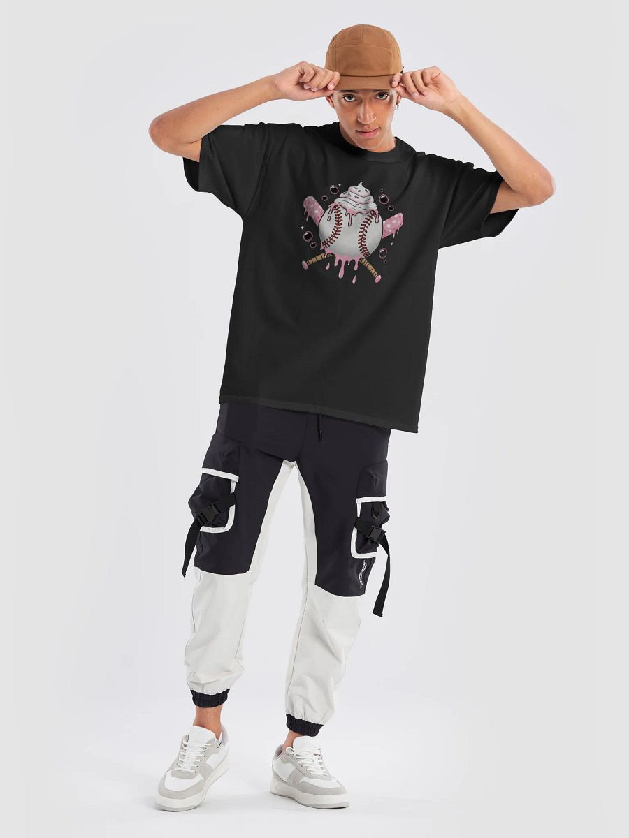 Sweet Softball Vibes T-Shirt – Cute Dripping Ice Cream Baseball & Pink Polka Dot Bats product image (18)