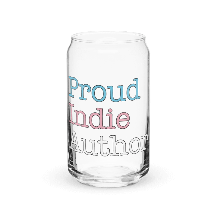 Trans "Proud Indie Author” Can-Shaped Glass product image (1)